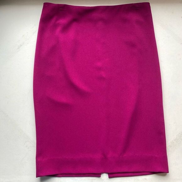 Diane Von Furstenberg Fuchsia Pink Mini Skirt EUC Women’s L Straight Pencil - Picture 4 of 10